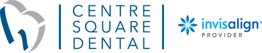 Centre Square Dental and Invisalign logos